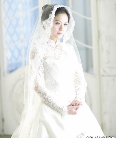 张娜拉结婚唯美婚纱照片 温婉小女人柔美恬静[5]