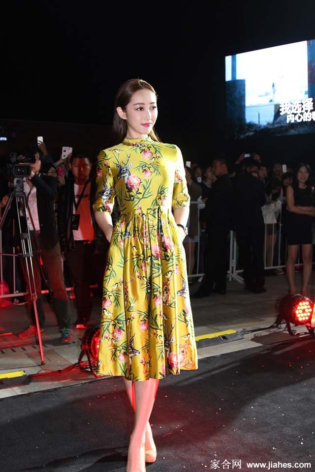 蒋梦婕亮相上海时尚活动 镂空黑裙性感十足[2]