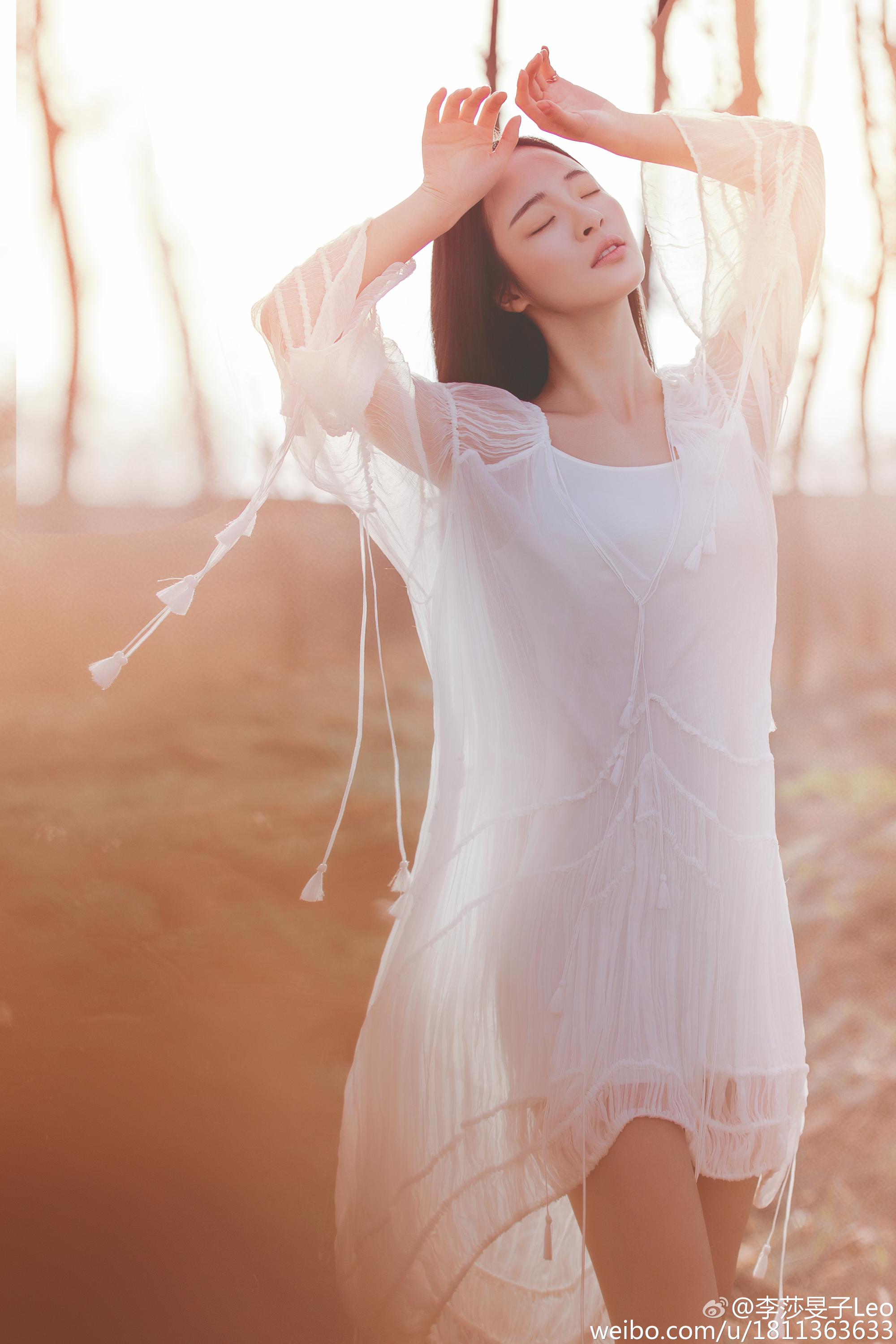 湖南卫视女主持人(主播)李莎旻子丝袜美图长裙艺术写真[14]