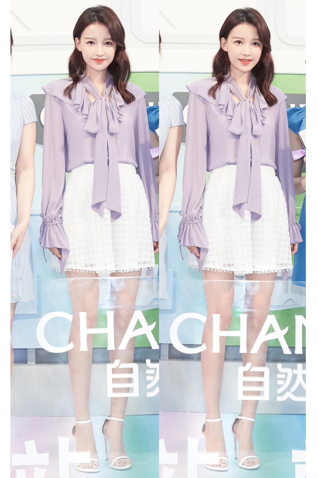 孙怡身着白色短裙露美腿为化妆品代言[4]