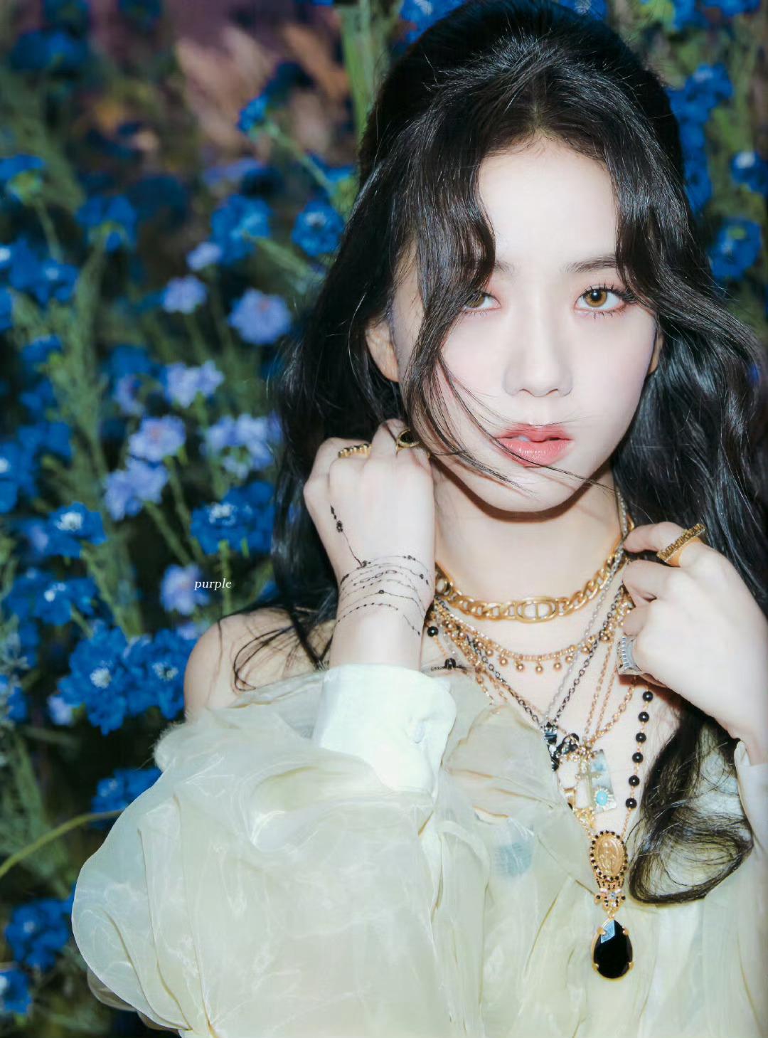 金智秀(Kim Jisoo)黑色网袜花海秀写真[5]